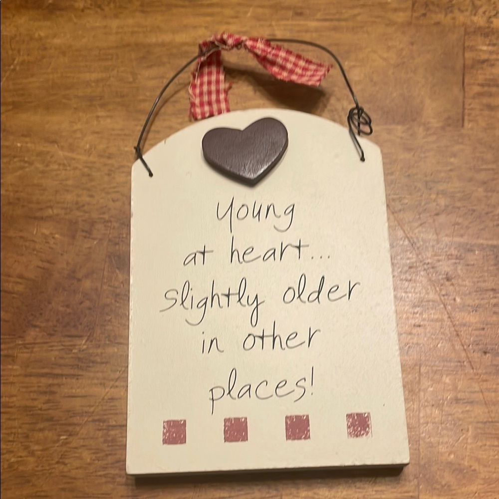 Decorative Plaque with Heart Accent - Picture 1 of 3